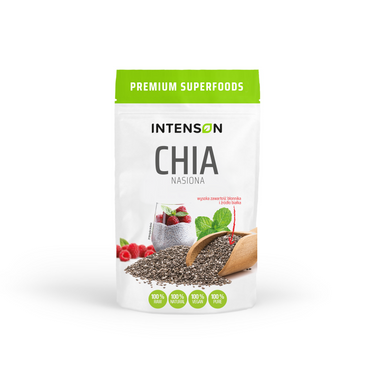 Nasiona chia - szałwia hiszpańska 150g - Intenson.pl
